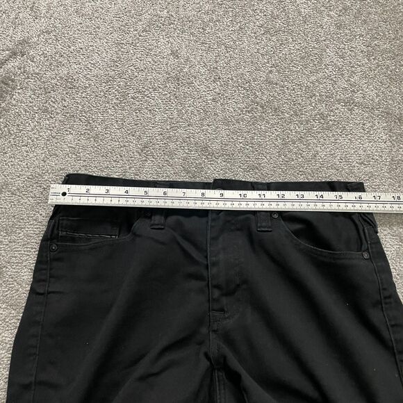 Guess Drexel Skinny Chino Pants Womens 33x26 Black Dark Wash Mid Rise Cotton - Picture 12 of 16